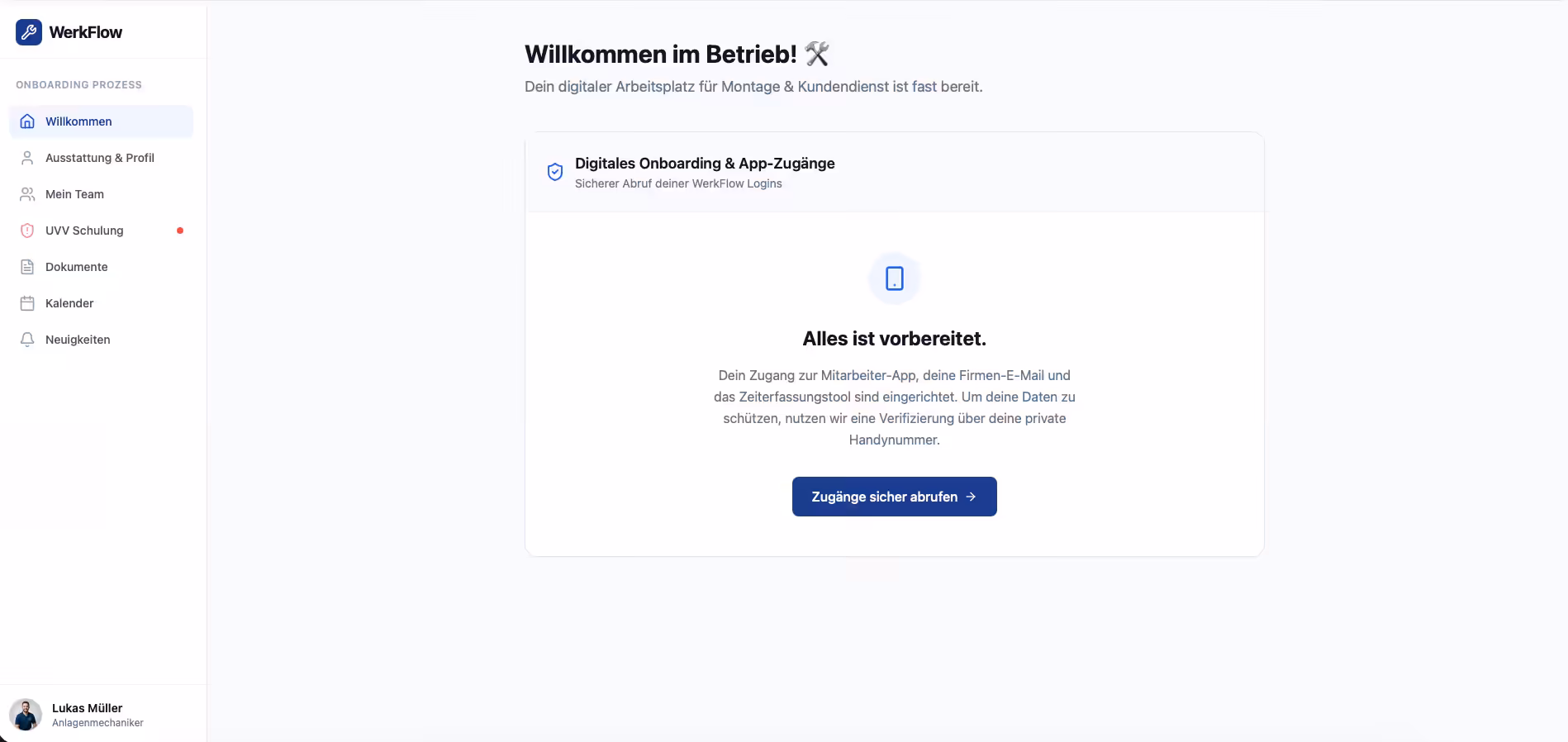 Dashboard Übersicht